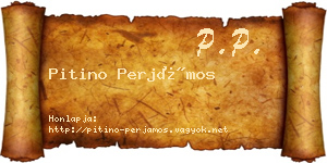 Pitino Perjámos névjegykártya